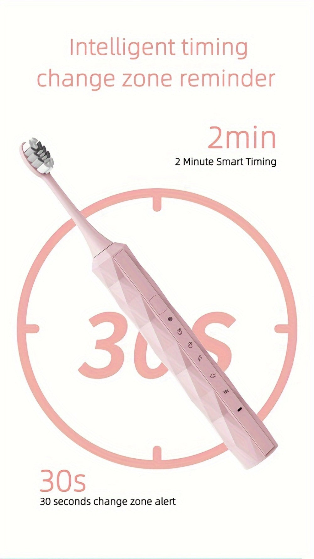 Sonic Electric Toothbrush IPX8 Waterproof ¨C USB Rechargeable, Smart Timer, Metal Handle, 5 Replacement Brush Heads, Soft Bristles for Adults Men & Women ¨C Black & Blue