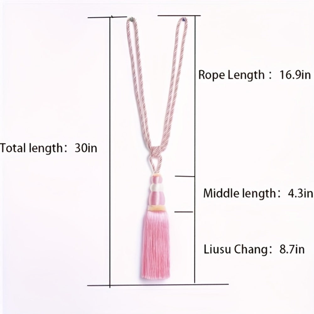 Curtain Tiebacks with Ball Tassels 4-Pack Silk Rope Curtain Ties Decorative Holdbacks for Window Dressing Home Decor