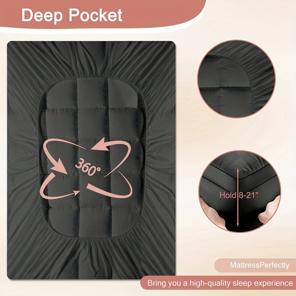 Mattress Protector Quilted Deep Pocket 8-21 Inch Stretch Fit Mattress Cover Pad for Twin Full Queen King California King ¨C Soft Breathable Machine Washable Bed Cover