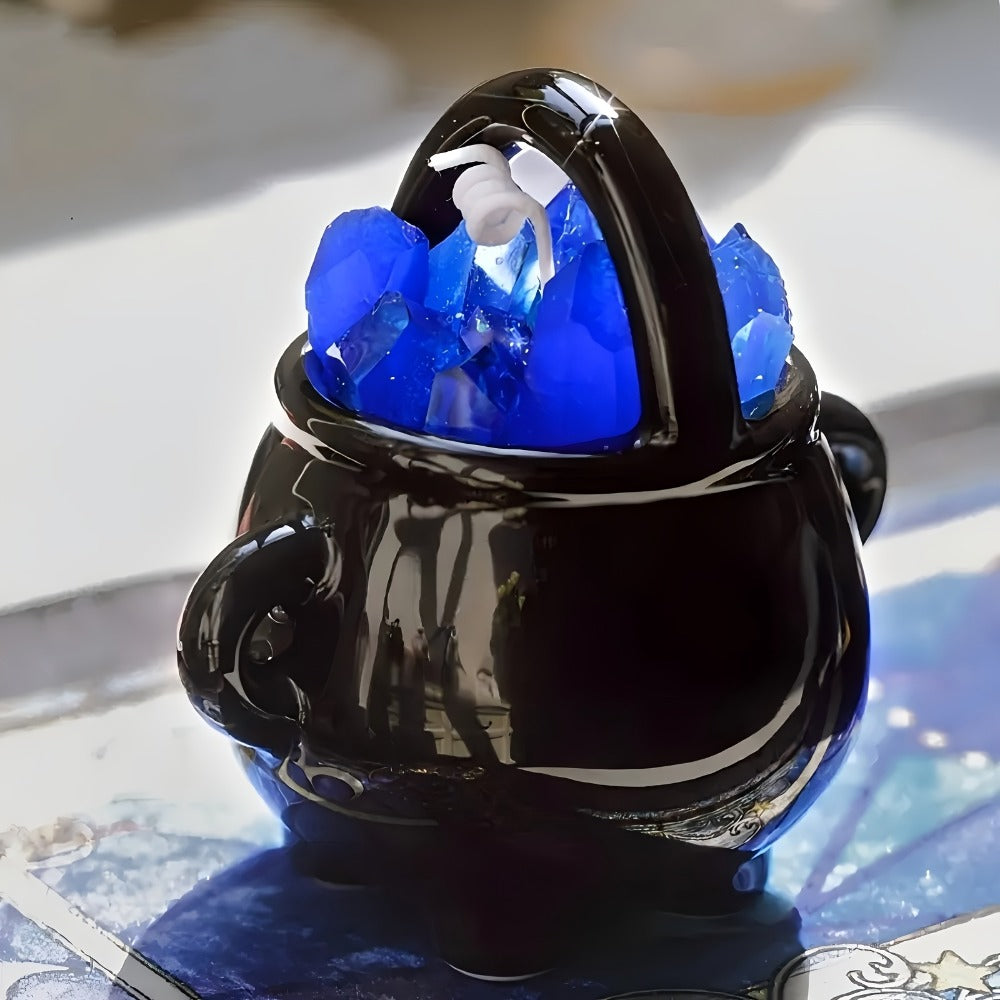 Ceramic Wax Melter Hanging Incense Holder Tealight Diffuser Black Witch Style Home Decor for Yoga Meditation Spa Aromatherapy Boho Gothic Gift