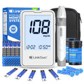 Blood Glucose Monitor Kit with 100 Test Strips & Lancets | Linksun Diabetes Testing Set | Large Display 448 Memory No Coding Glucometer