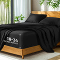 Bamboo Bed Sheets Set Twin Full Queen King ¨C Cooling Breathable Viscose Fitted Sheet for Hot Sleepers Hotel Luxury Deep Pocket Bedding 13 Colors Available
