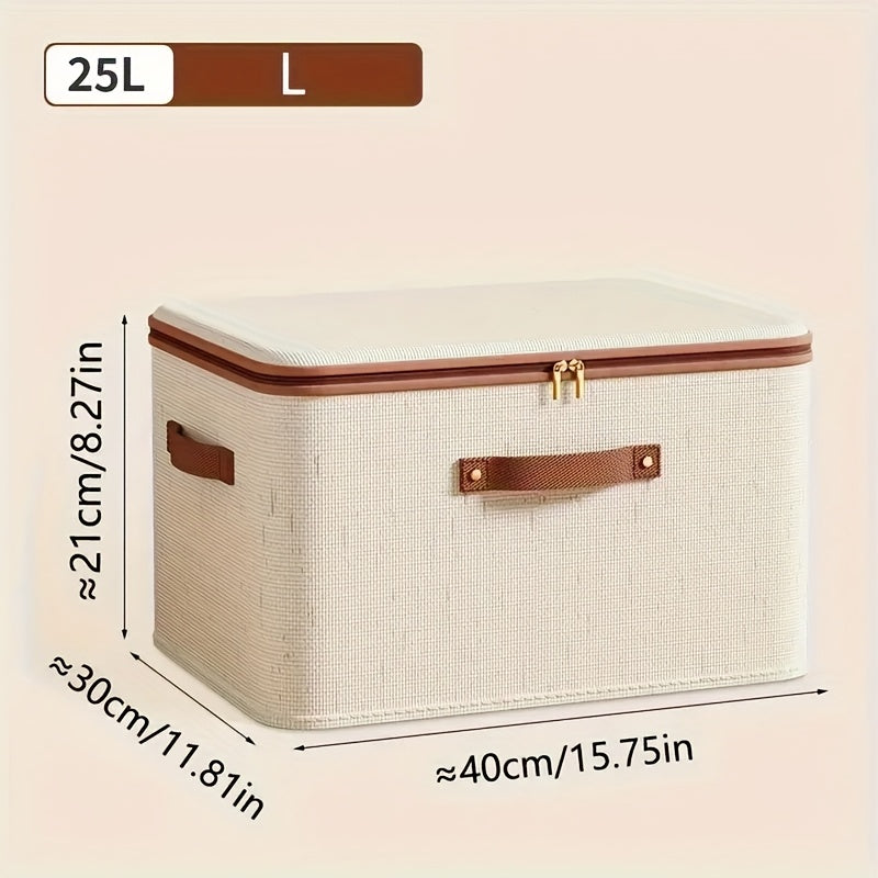 Foldable Storage Bins with Lids 2 Pack - Large Capacity Collapsible Storage Boxes Organizer for Clothes, Blankets, Books, Toys, Under Bed Storage, Closet Shelf