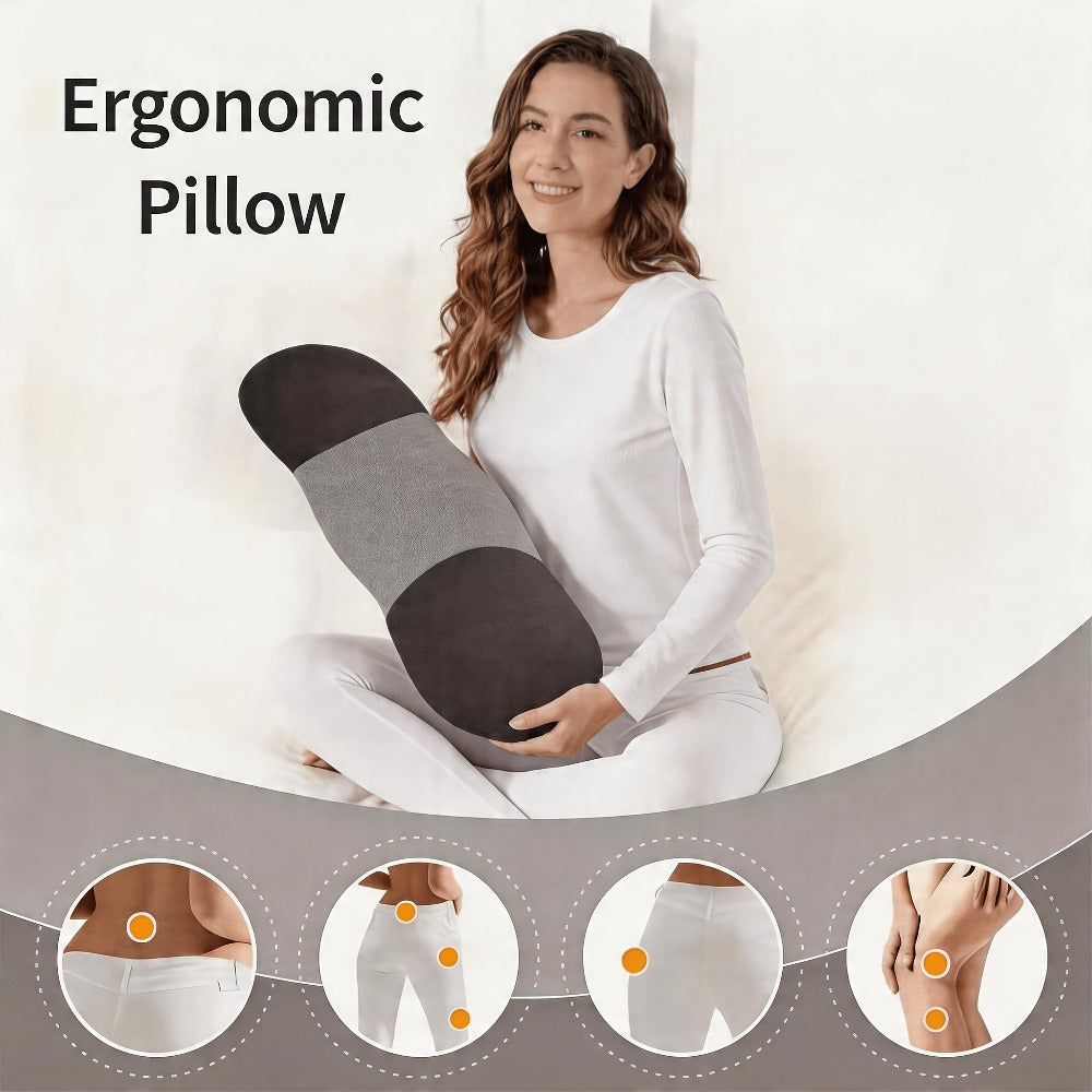Lumbar Support Pillow Large Size Ergonomic Lower Back Cushion Cooling Breathable Pillowcase Soft Supportive Waist Pillow Bed Sofa Floor