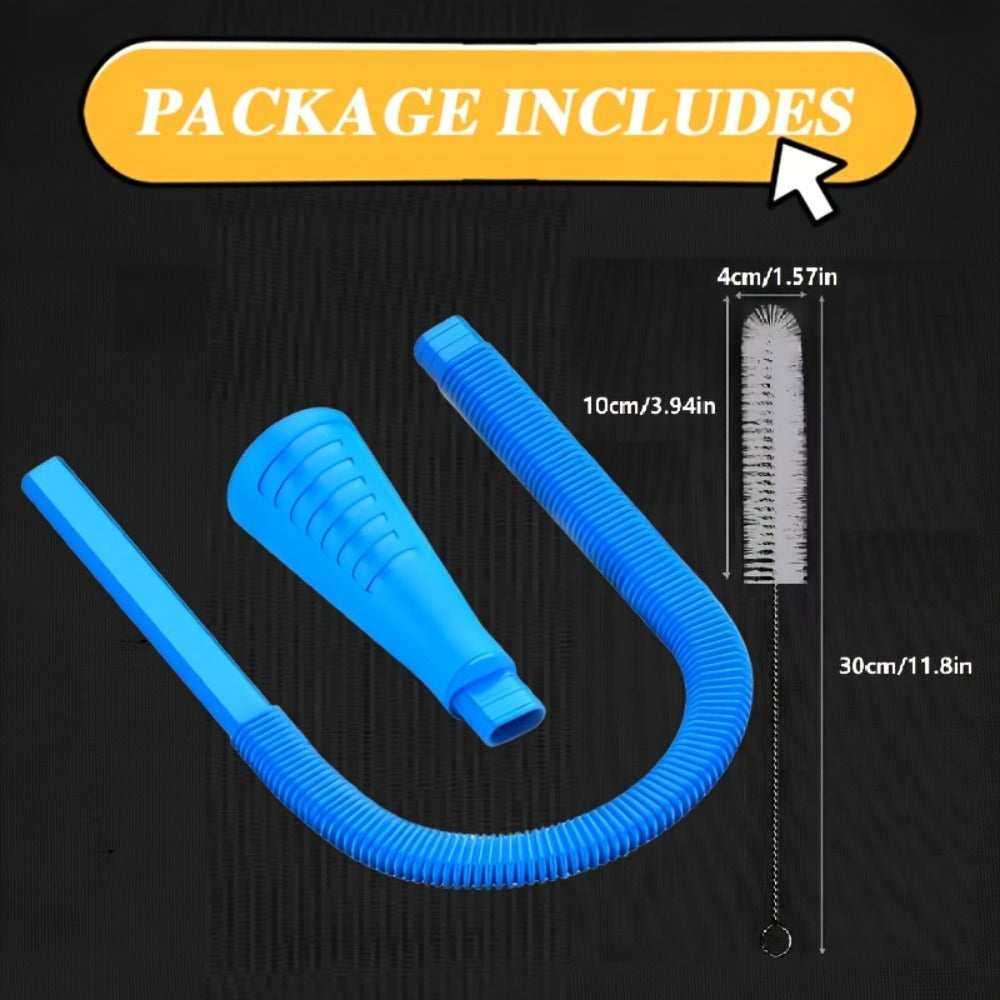 Dryer Vent Cleaner Kit 2pcs Flexible Lint Brush Vacuum Hose Attachment Power Lint Remover for Dryer Vent Refrigerator Coil Cleaning Home Appliance Maintenance