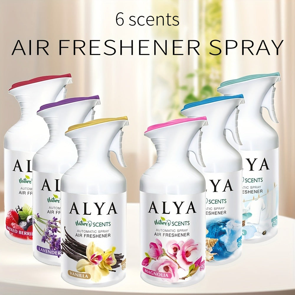 Air Freshener Spray 8.45 oz Aromatherapy Room Spray 1pc or 3pc - 6 Scents Lavender, Vanilla, Cool Linen, Ocean, Mixed Berries & Magnolia, Odor Eliminator for Home, Car, Office, Bathroom, Fabric & Closet