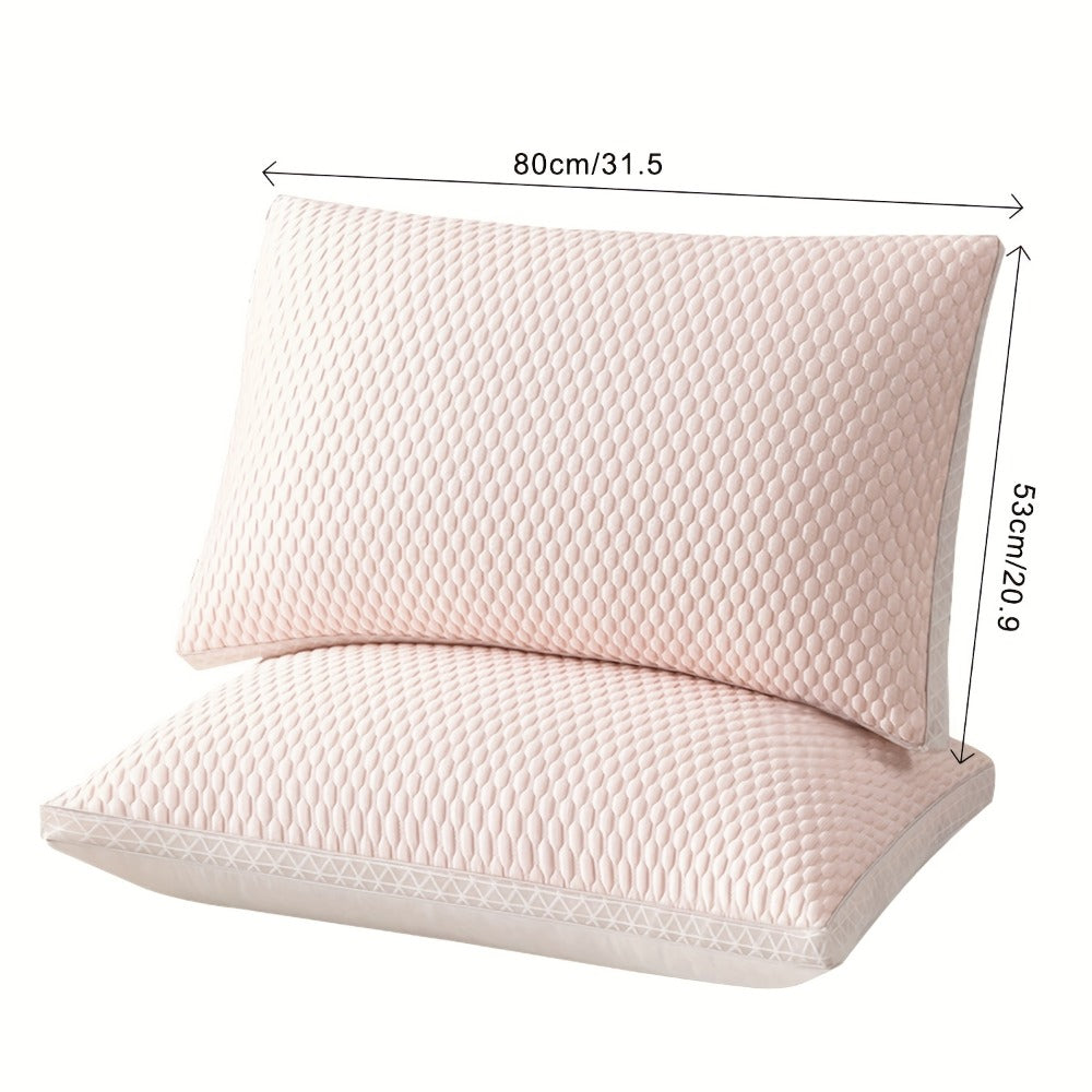 Bed Pillows Set of 2 - Soft Hotel Quality Sleeping Pillow with Neck Support, Cooling Comfort Polyester Fill for Home Bedroom Dorm, Standard Size Sleep Pillow - Blue Gray Pink Indigo