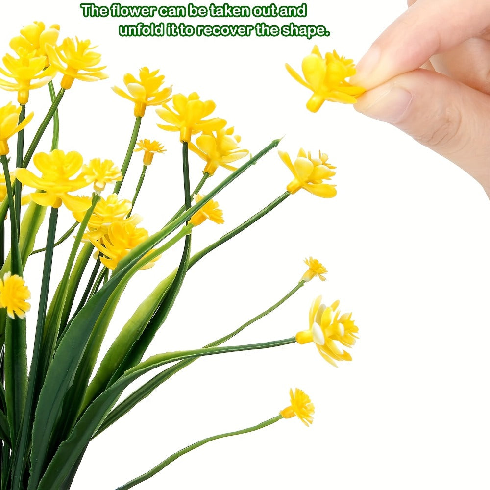 Artificial Flowers Outdoor UV Resistant 40 Bundles Fake Flowers for Home Garden Decor, Faux Floral Greenery Shrubs Plants for Party Table DIY Decoration Mix Colors