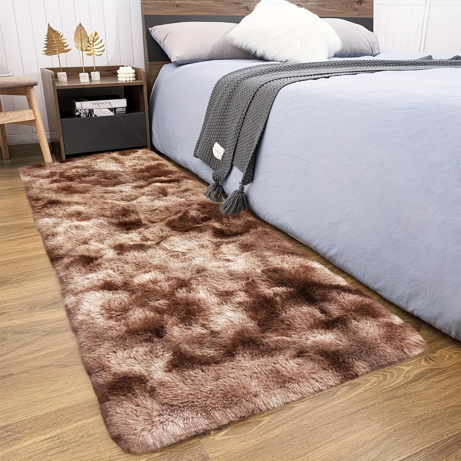 Non-Slip Area Rug Fluffy Soft Carpet - Modern Home Decor Floor Mat for Living Room, Bedroom, Kitchen & Bathroom | Easy Clean Cute Plush Rug in Multiple Colors & Sizes | Indoor Anti-Slip Floor Decoration