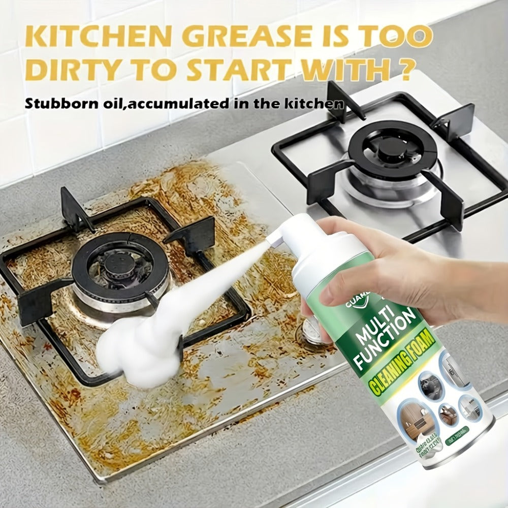 Multi-Purpose Foam Cleaner Spray ¨C Fast-Acting Cleaning Mousse for Kitchen Degreasing, Stove, Bathroom, Floor, Car Interior & More, All-Surface Foam Formula