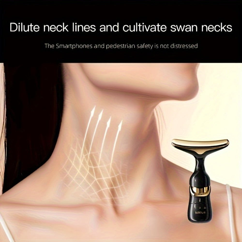 Facial Massager 3-in-1 with Interchangeable Heads for Face Neck Eyes