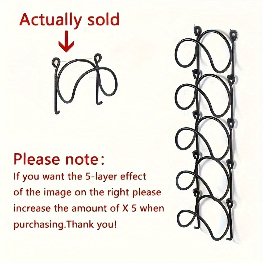 Wall Mounted Towel Rack with Hooks 6pcs Iron Hanging Rack Set Multi-Layer Wall Storage Organizer for Bathroom, Bedroom & Kitchen ¨C Easy Install, Clothes & Towel Hanger