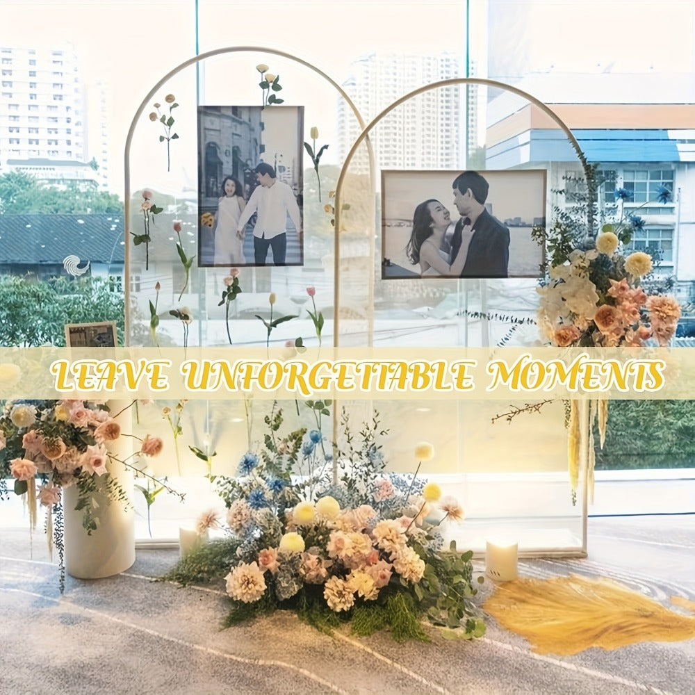 Metal Wedding Arch Backdrop Set 2pcs 7.2FT & 6FT - Heavy Duty Balloon Flower Arch Frame for Weddings Birthdays Eid Ramadan Indoor Outdoor Party Decor