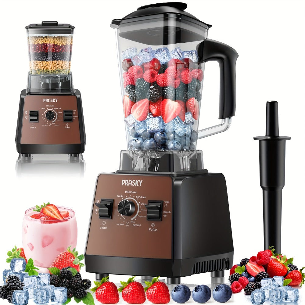 Professional Blender for Kitchen 68oz 25000RPM 2400W - Countertop Smoothie Blender with 2 Containers Stainless Steel Blade Variable Speed Pulse for Ice Frozen Fruit Juice Shakes 7 Colors