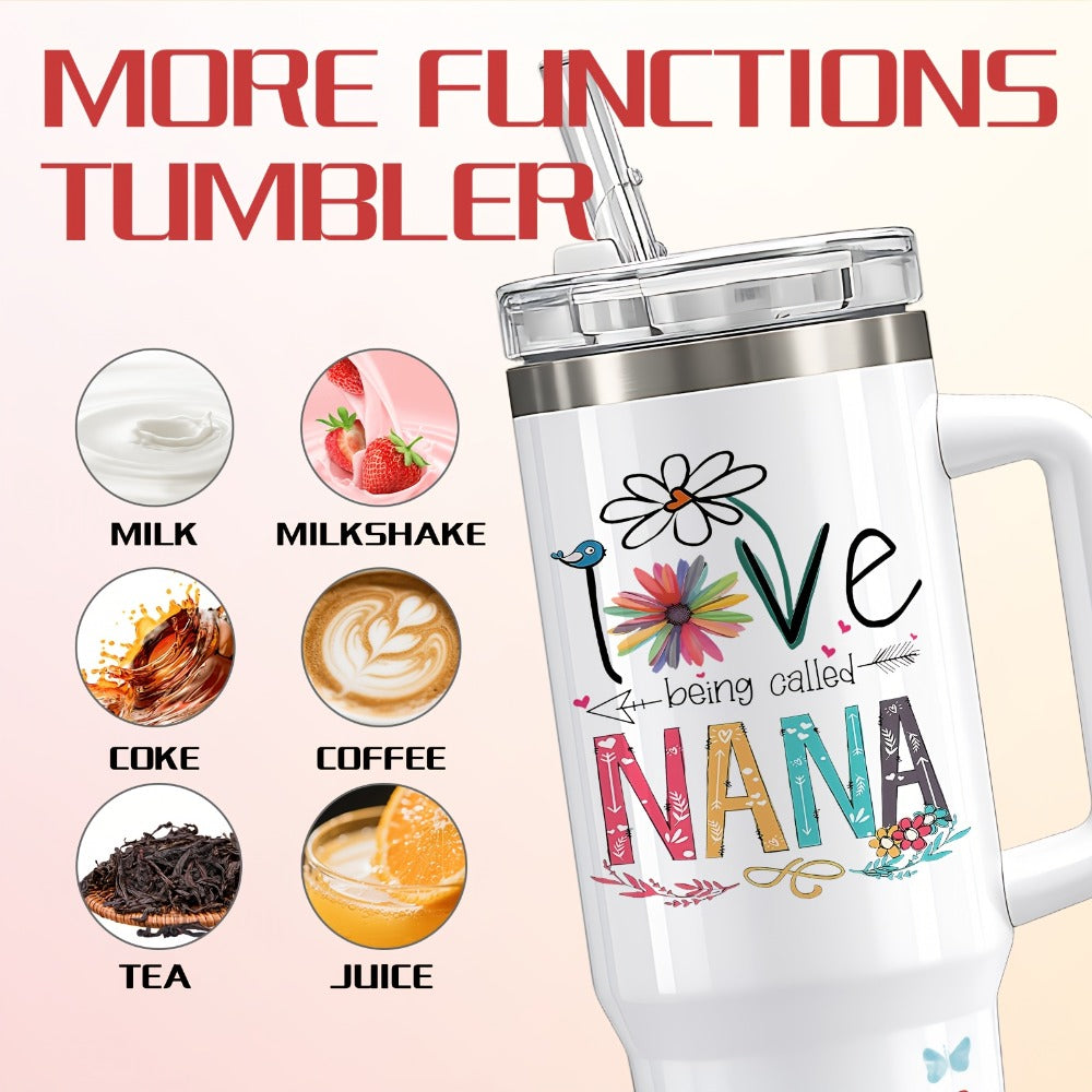 Stainless Steel Insulated Tumbler with Lid and Straw | 16oz & 40oz | Keeps Cold 24H Hot 12H | Travel Water Bottle for Car Home Office