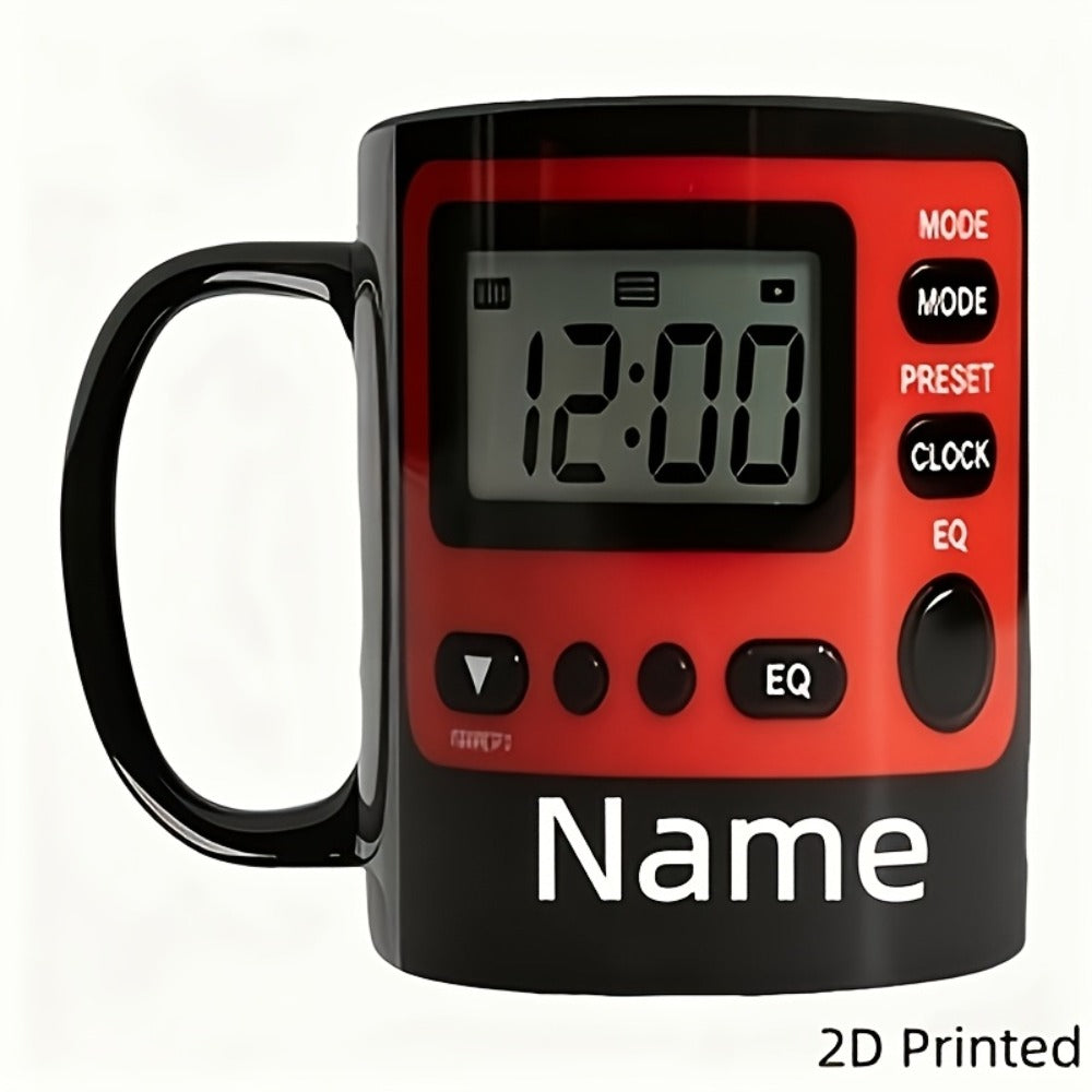 Personalized Ceramic Coffee Mug Custom Name or Text 11oz Customizable Cup for Hot Cold Drinks Birthday Gift for Mom Dad Teacher Coffee Bar Cute Drinkware