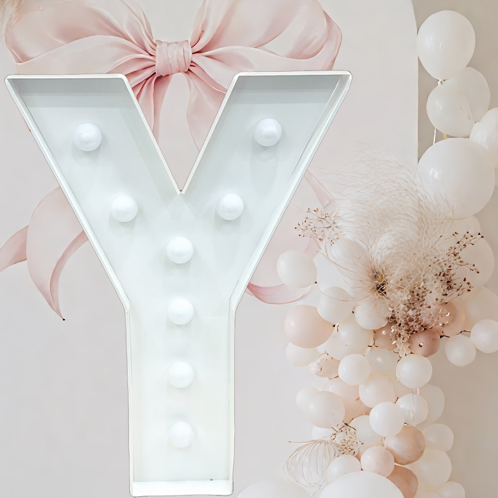 Marquee Letter Lights 3ft LED Light Up Letters for Weddings, Proposals & Celebrations - Cool White Lighted KT Board DIY Display Frame