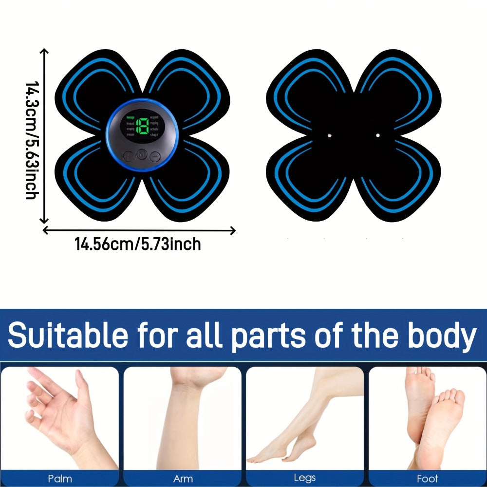 EMS Muscle Stimulator Massager Patch ¨C Full Body Electric Massage Device with 8 Modes & 19 Intensity Levels for Shoulder, Arm, Leg, Waist & Cervical Spine Pain Relief