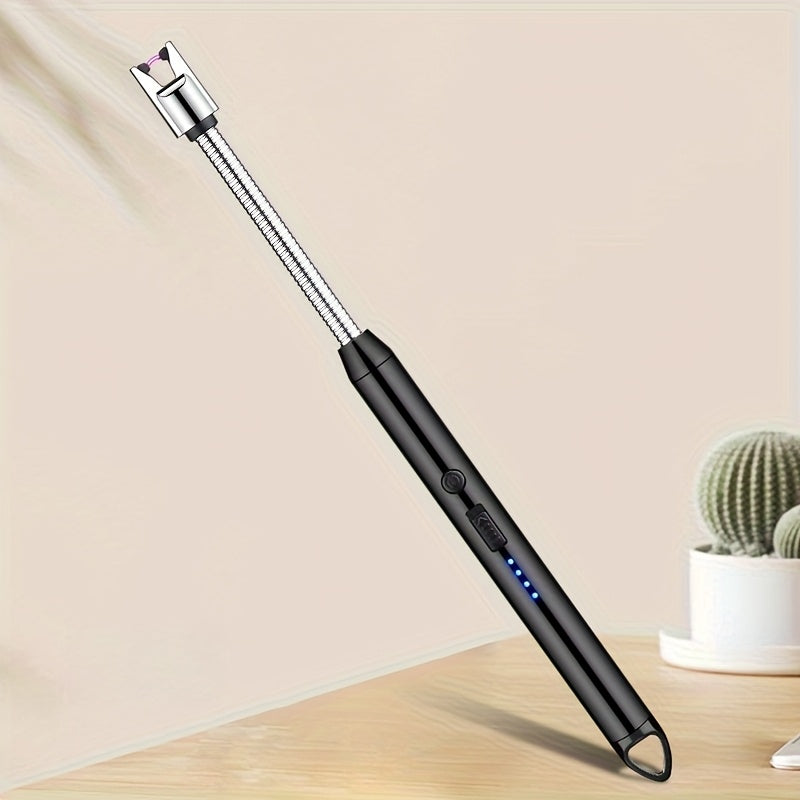 USB Rechargeable Electric Arc Lighter, 360¡ã Rotating Flameless Plasma Igniter with Safety Switch for Candles, BBQ, Camping, Kitchen ¨C 1pc or 2pcs Set