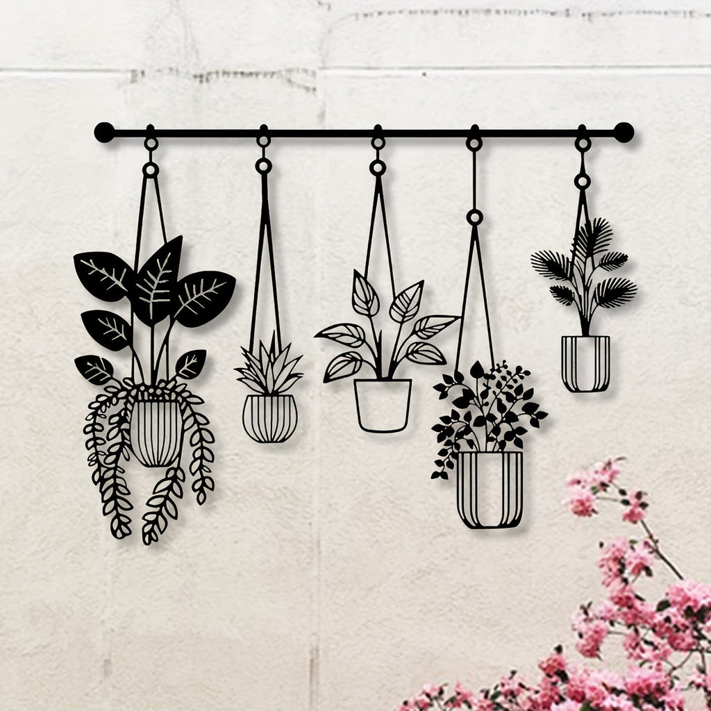 Metal Flower Wall Art Rustic Farmhouse Decor, Minimalist 3D Floral Wall Sculpture for Living Room Bedroom Bathroom Dining Room, Boho Wall Decor Housewarming Gift