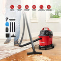Wall Mount Wet Dry Vacuum 3.2 Gallon 2.5 Peak HP, Space-Saving Shop Vac with Cloth Filter for Wet Spills & Dry Debris, Garage Workshop & Home Cleaning Vacuum