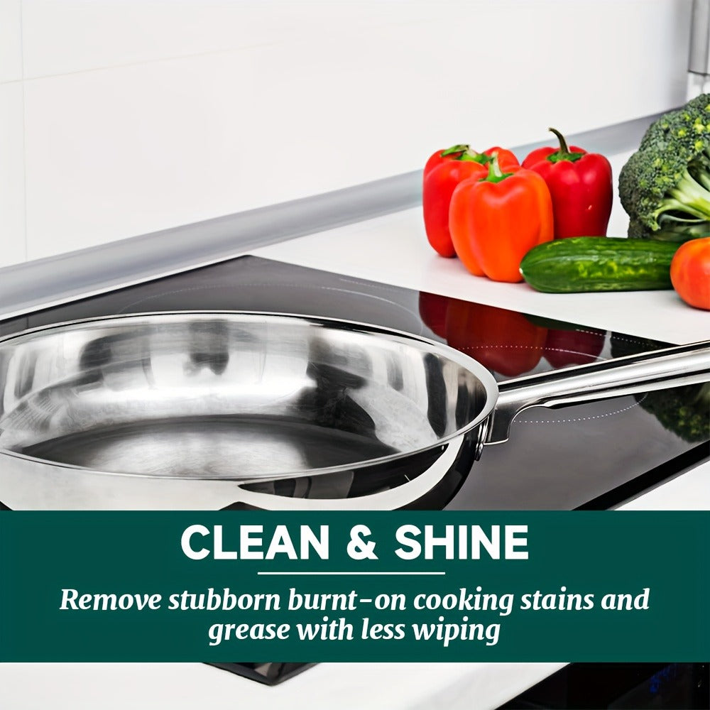 Glass Cooktop Cleaner and Polish ¨C Powerful Stain Remover, Removes Oil Film, Water Spots & Burnt-On Residue, Long-Lasting Surface Protection for Ceramic & Induction Cooktops ¨C 5 Pack Value Set