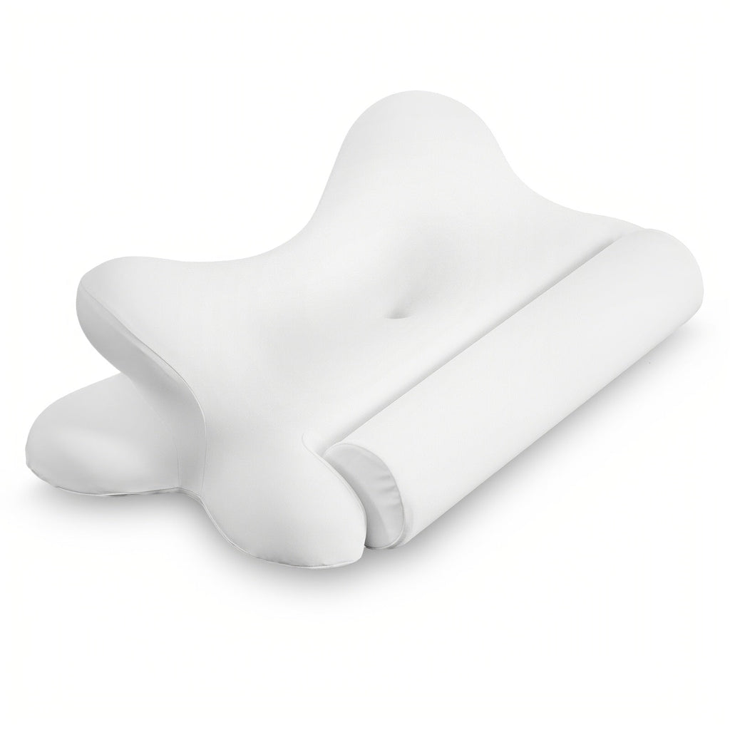 Memory Foam Cervical Pillow Ergonomic Contour Neck Support Orthopedic Bed Pillow for Side Back Stomach Sleepers with Cooling Pillowcase Queen King
