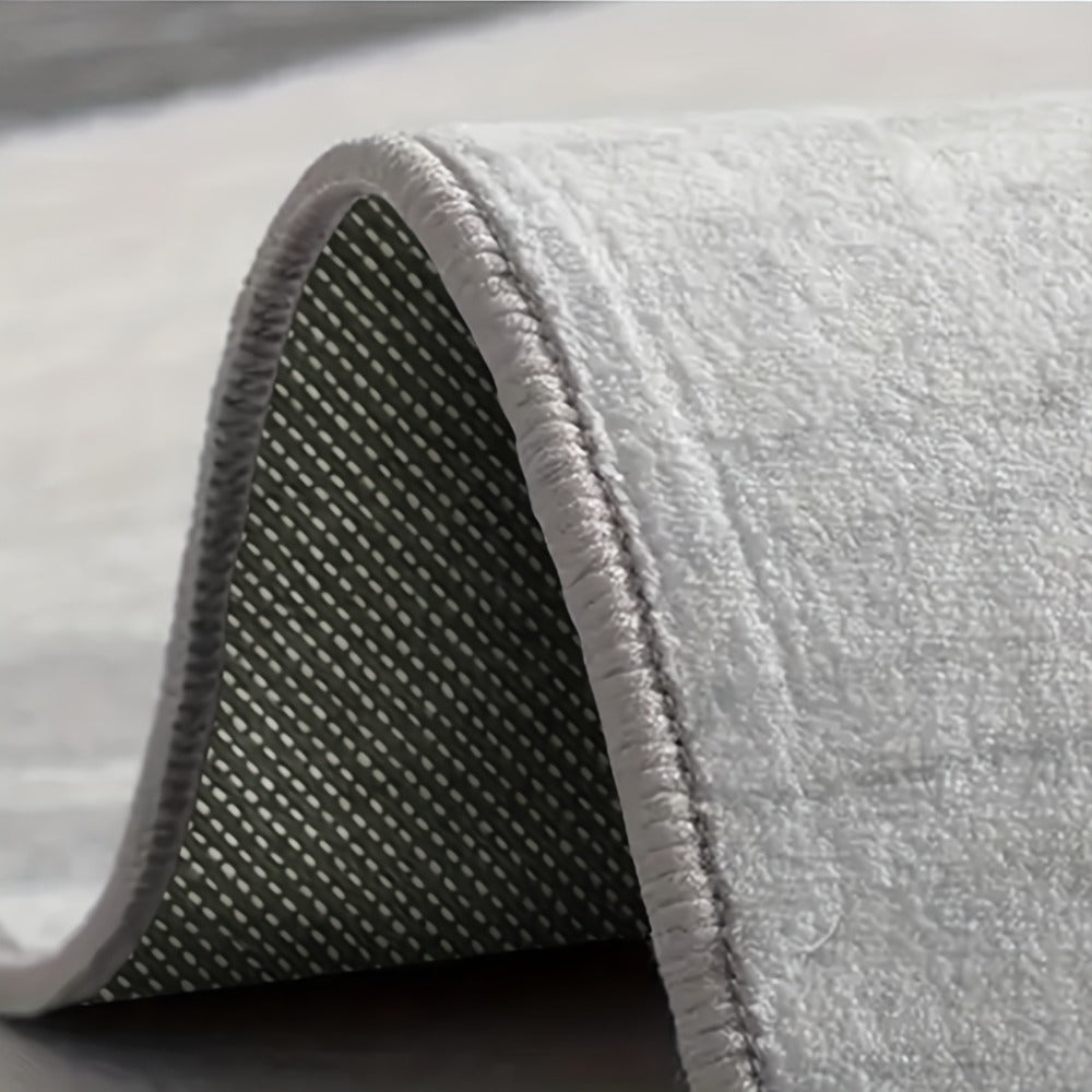 Red Imitation Cashmere Anti-Slip Washable Area Rug for Living Room Bedroom Dining Room Home Office Outdoor