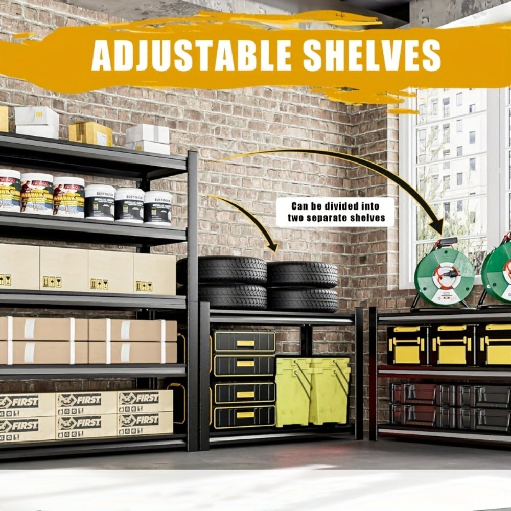 2500LBS Garage Storage Shelves Adjustable Metal Shelving 72¡± ¨C Upgrade Double Layer Column Commercial Grade Utility Rack | 5-Tier Steel Shelf for Warehouse, Basement, Kitchen & Pantry | 35.5¡±W ¡Á 16¡±D ¡Á 72¡±H Black