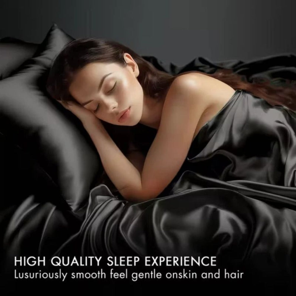 Satin Bed Sheets Set 2100TC Ultra Soft 3/4pcs ¨C Silky Smooth Breathable Satin Bedding for Twin Full Queen King, 5-Star Luxury Hotel Experience, Solid Color, 7 Colors Available