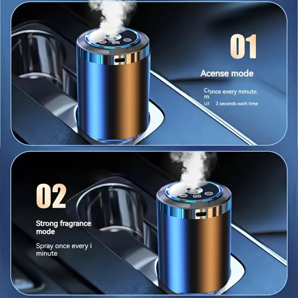 Car Aroma Diffuser Set with 3 Essential Oil Bottles ¨C Odor Eliminator for Auto Interior, Perfect Gift for Women & Office Workers