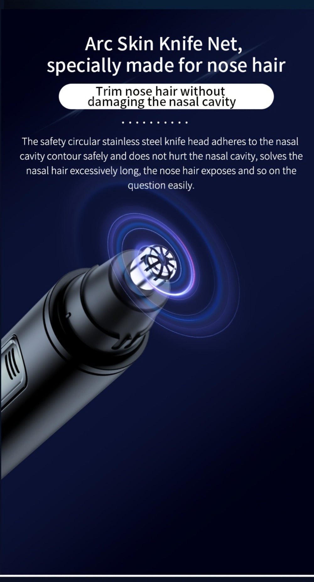Electric Nose Trimmer with LED Display ¨C USB Rechargeable Painless Facial Hair Removal Device for Men & Women, Nose Ear & Eyebrow Trimmer, Upgraded Grooming Tool, Ideal Gift