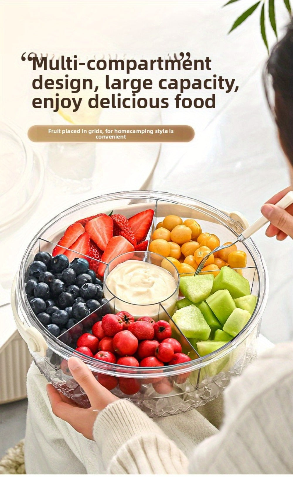 Portable Ice Bucket with Lid Large Capacity Insulated Beverage Cooler for Outdoor Party Beer Champagne Fruit