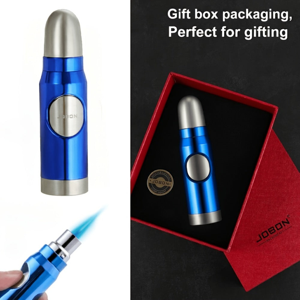 Refillable Torch Lighter with Adjustable Jet Flame ¨C Butane Igniter for Candle, BBQ Grill, Camping & Outdoor Use, No Battery Required, Gift Box Included (Gas Not Included)