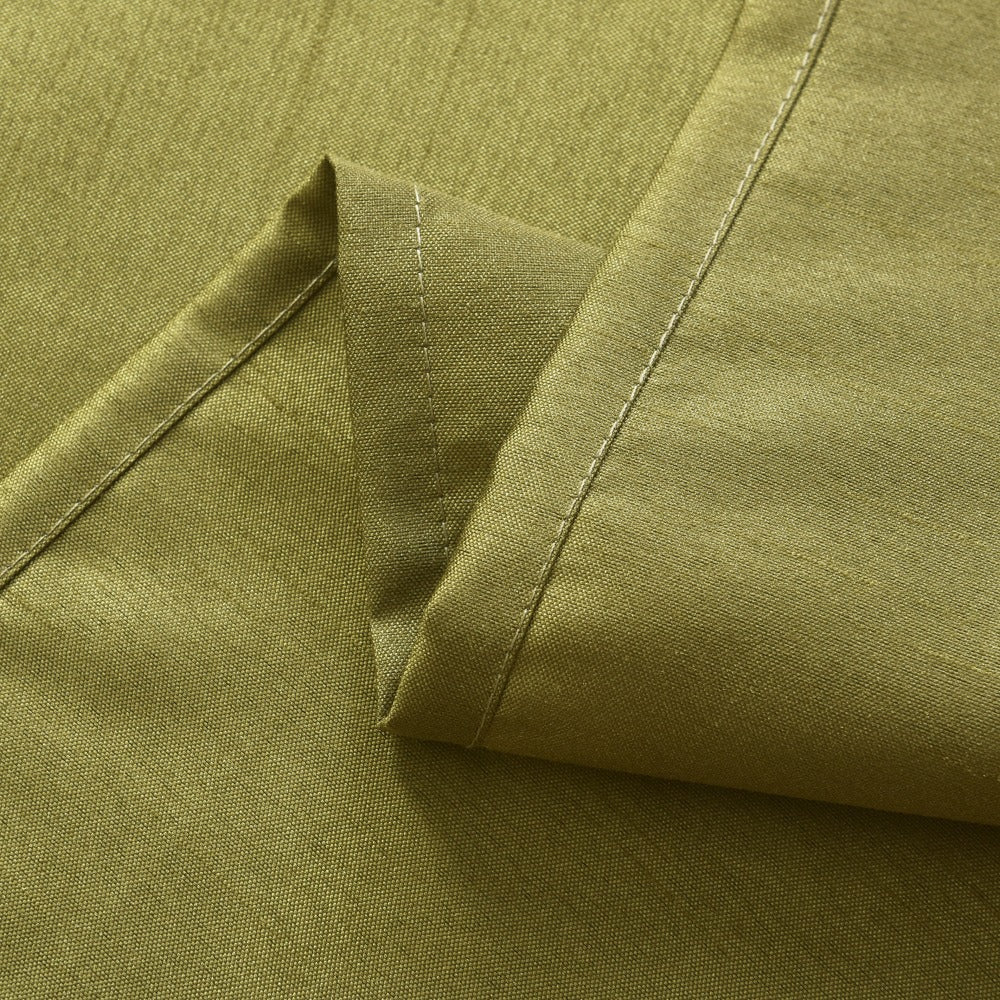 Kitchen Curtains 3 Panels Faux Silk Sheer Tier and Valance Set Rod Pocket 2 Tiers 26x36 inch + Valance 52x14 inch for Kitchen Bathroom Window Drapes