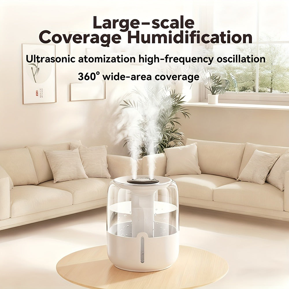 Large Room Humidifier Top Fill 1.8 Gallon 6.8L Tank Quiet Cool Mist Air Humidifier Easy to Fill and Clean Auto Shut-Off for Bedroom Home Office Plants