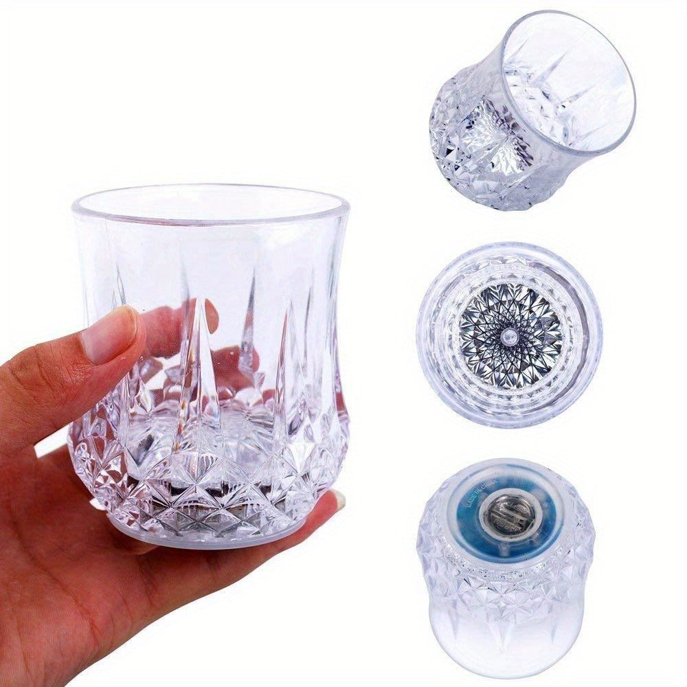 Light Up Cups 12 Pack ¨C LED Luminous Sensor Glasses That Glow When Liquid Is Poured ¨C 7-Color Gradient Flash Crystal Tumbler for Bar, KTV & Party ¨C 6.76 Oz Cool Novelty Drinkware Gift