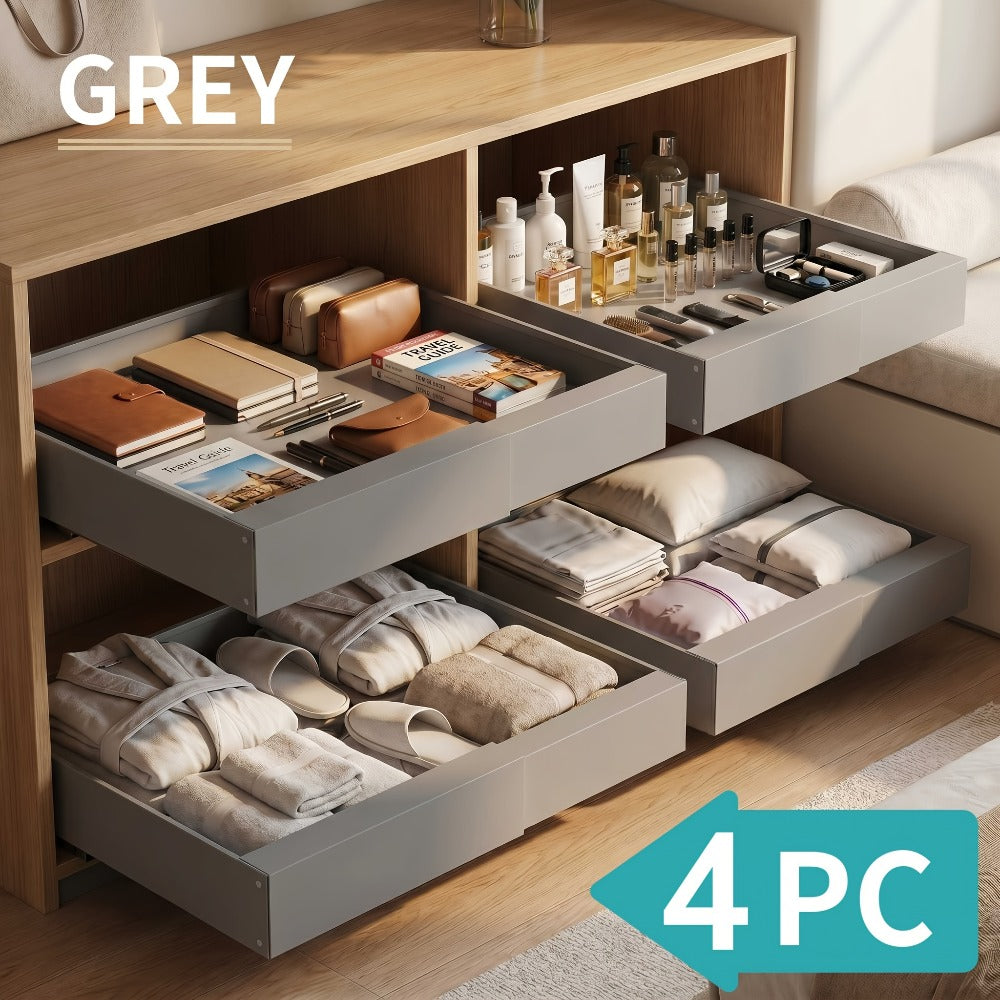 Pull Out Cabinet Organizer Expandable Slide-Out Drawer Shelf Heavy Duty Carbon Steel Silent Sliding Rust-Resistant Storage Rack for Kitchen Bathroom Pantry 12.6¡±-20.5¡± Wide