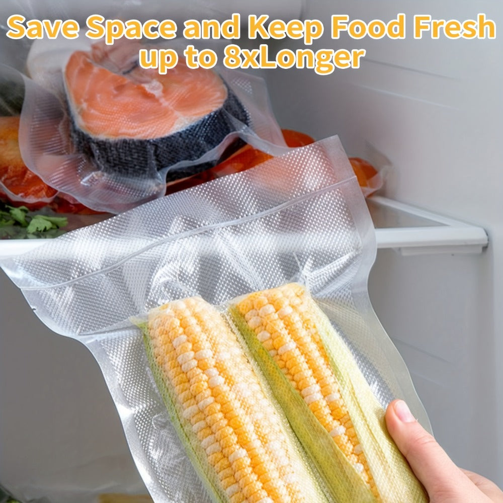 Vacuum Sealer Bags Reusable Airtight Food Storage Bags Multiple Sizes ¨C No Power Needed, Keep Meat, Fruits & Vegetables Fresh Longer, BPA-Free Roll Bags for Kitchen Organization & Meal Prep