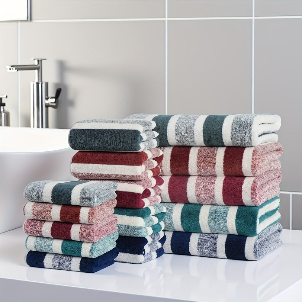 Bath Towel Set 30 Piece Coral Fleece Super Soft Quick Dry Fast Absorption Lightweight Large Wide Towels for Home Hotel Spa Gym Camping Christmas Gift Red Gray Green Navy Blue Purple Brown