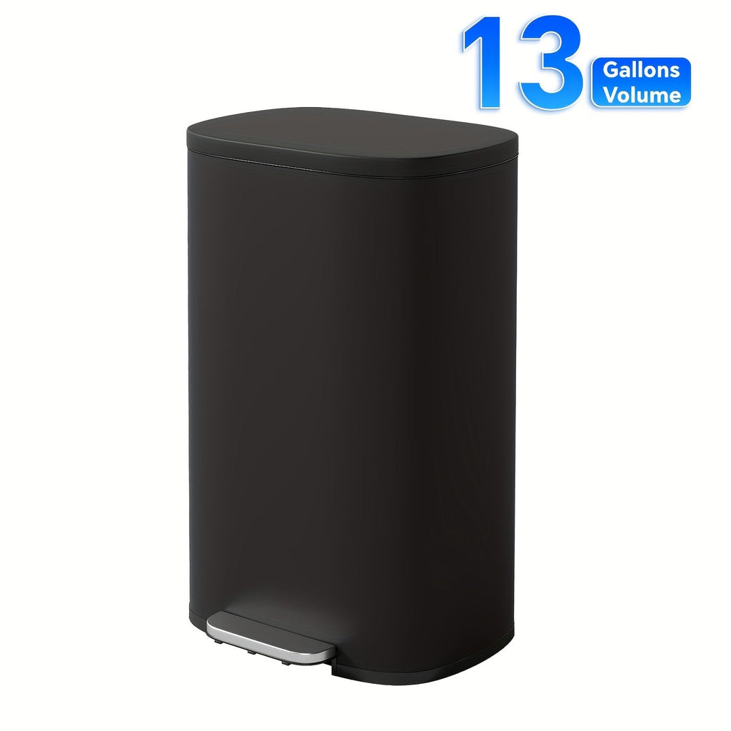 Stainless Steel Trash Can with Pedal & Removable Inner Bucket Fingerprint-Proof Kitchen Garbage Can with Hinged Lid ¨C 5L / 30L / 50L / 13 Gallon for Kitchen, Home & Office