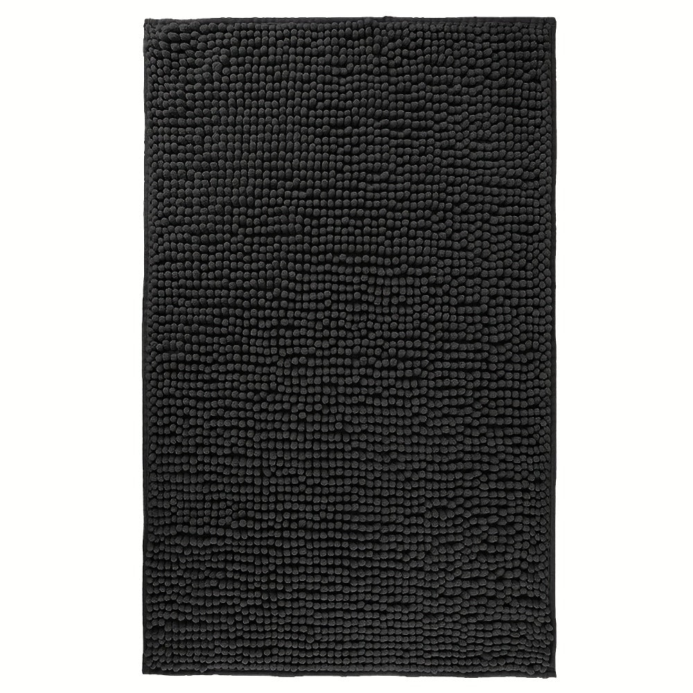 Chenille Bath Rug Extra Thick Soft Absorbent Non-Slip Bathroom Mat Machine Washable, Multiple Sizes & Colors