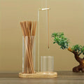 Glass Incense Burner 2-in-1 with Removable Ash Collector & Candle Holder ¨C Incense Stick Holder for Meditation, Yoga, Tea Ceremony & Home Decor ¨C Spiritual Relaxation Gift in Log & Retro Style