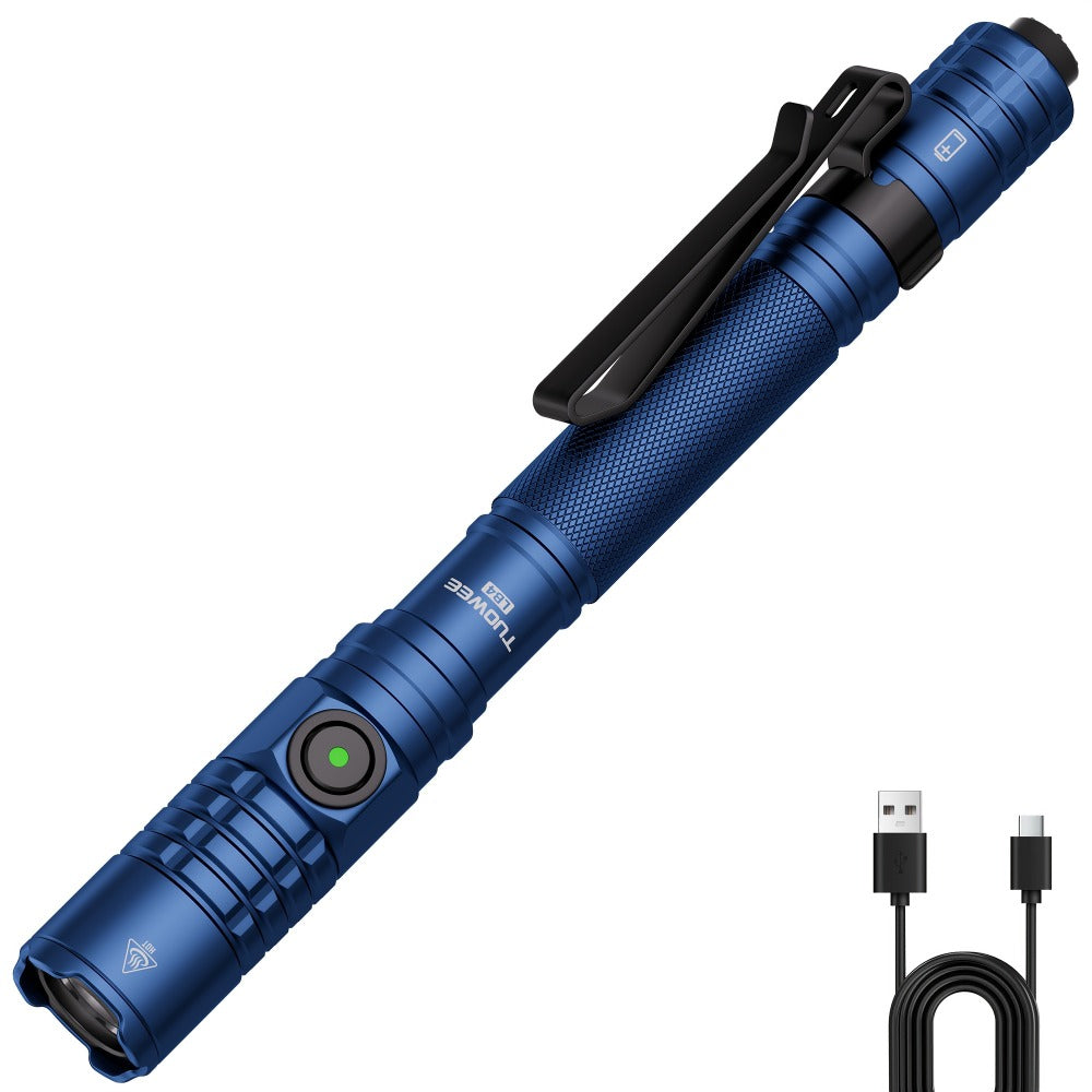 Tactical Penlight 1200 Lumen EDC Flashlight | High-Brightness Torch with Tail Switch Multi-Mode | Slim Pocket Light for Everyday Carry, Camping, Outdoor Activities & Work Lighting