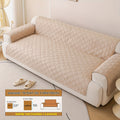 Soundwave Embossed Sofa Cover 3pcs with Armrests - Pet Friendly Anti-Slip Durable Couch Slipcover Set for Loveseat 3 4 Seater Sofa Protection Decoration, 5 Colors