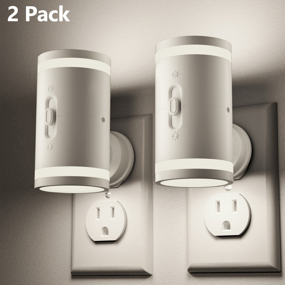 LED Night Light Plug In Dusk to Dawn Sensor ¨C 5-120LM Adjustable Brightness, 3 Color Temperatures, Modern Plug-In Night Lights for Hallway, Bedroom, Staircase, Bathroom & Toddler Room, 2 or 4 Pack