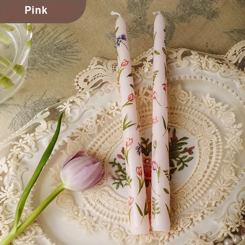 Taper Candles Scented 9.84in - Christmas Dinner Table Decor, Wedding Candlelight Decoration, Long Slim Candles for Home & Holiday, 2 or 4 Pack