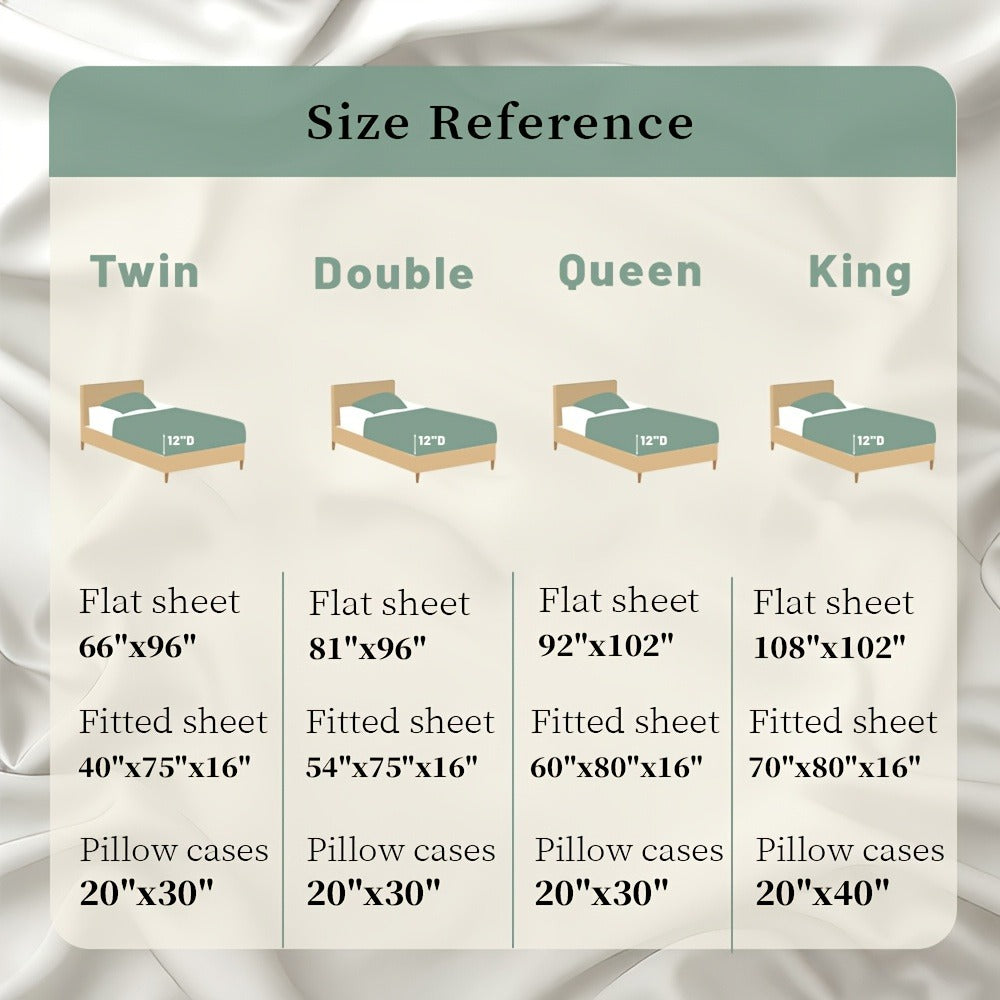 Satin Sheet Set 4 Piece Luxury Silky Smooth Soft Microfiber 15 Inch Deep Pocket Good for Hair Skin Double Stitching Wrinkle Free Twin Full Queen King