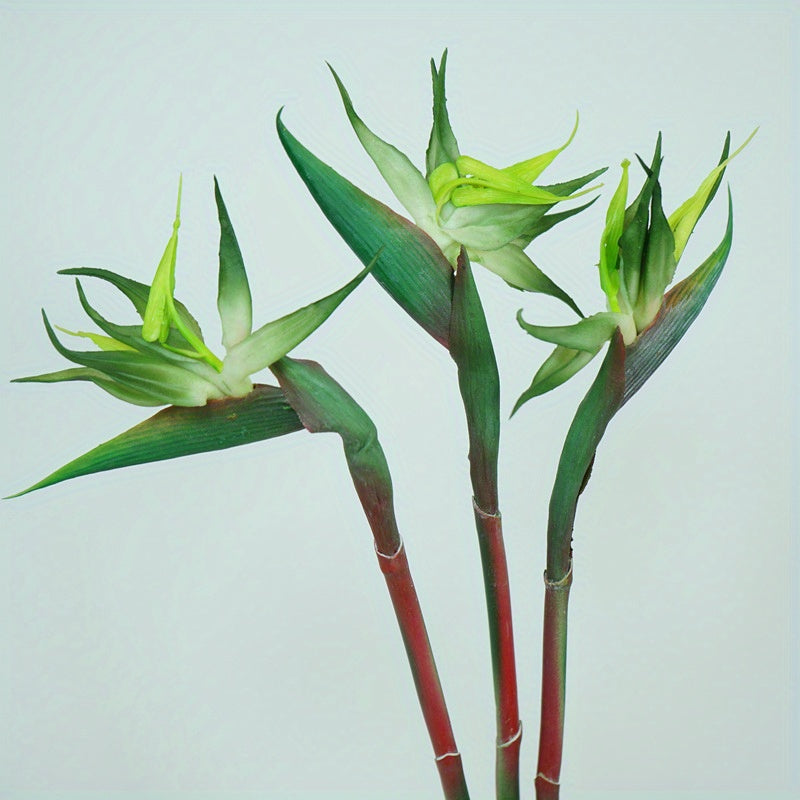 Artificial Bird of Paradise Flowers ¨C 3pcs Realistic Rubber Strelitzia with 24.5¡± Long Stems for Home Decor, Vase Arrangements, DIY Bouquets, Party & Fall Decor (4 Colors)
