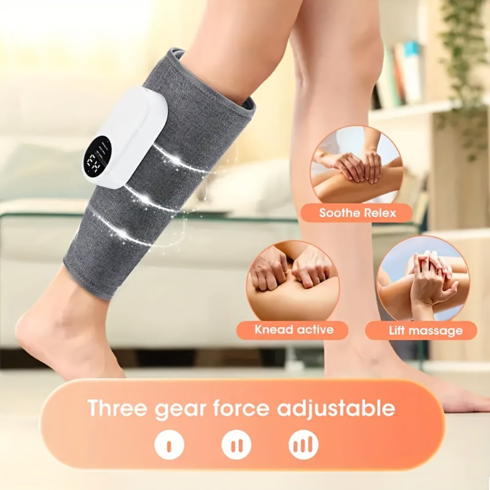 Air Compression Leg Massager ¨C Cordless Calf & Foot Massager with 3 Intensity Levels for Legs, Thighs, Knees & Feet | Circulation Booster, Holiday Gift for Women & Men